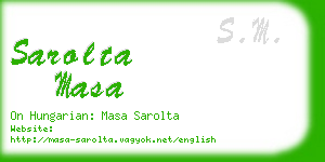 sarolta masa business card